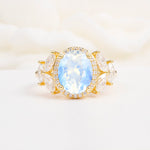 SR14139 Moonstone Ring - Yellow-Gold