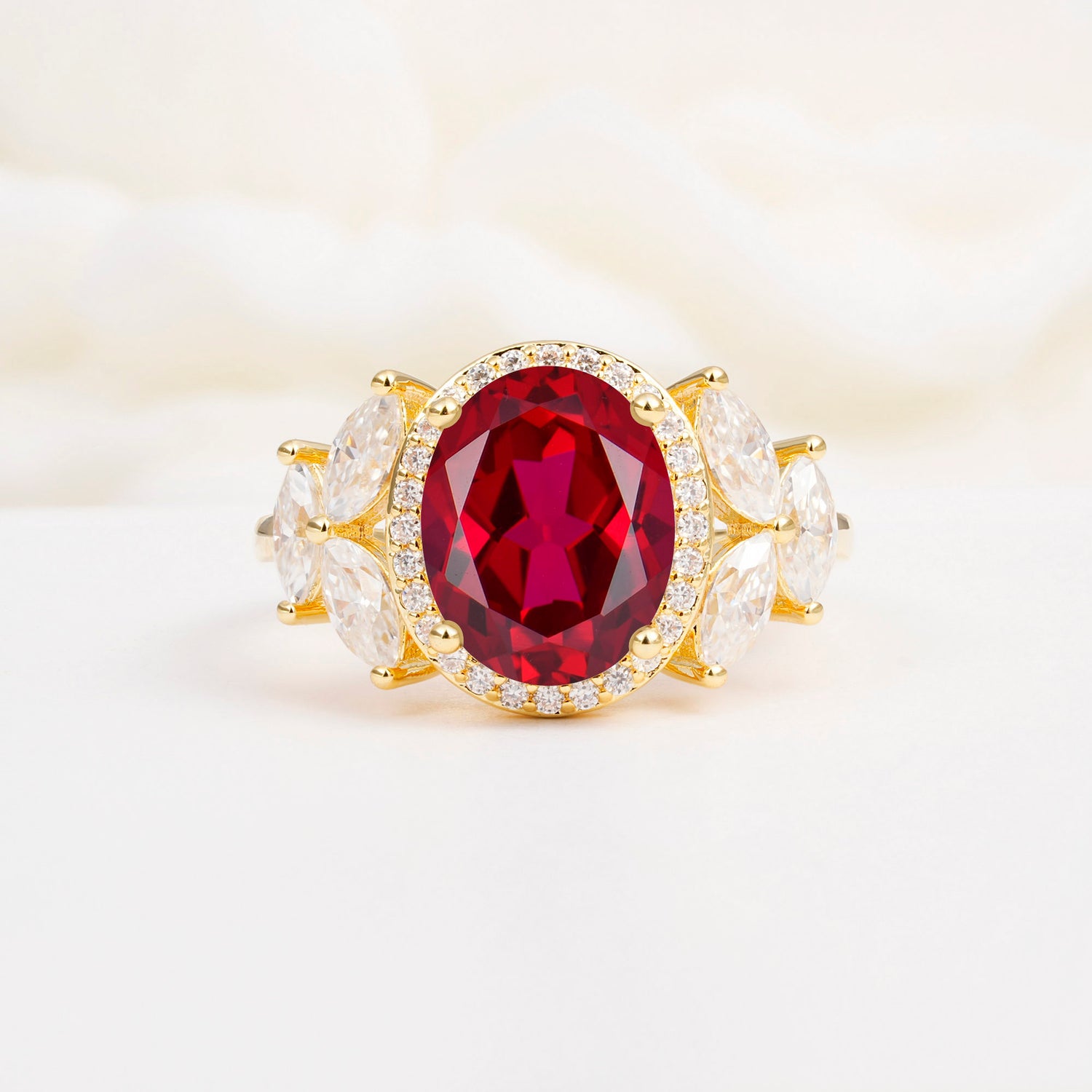 SR14139 Ruby Ring - Yellow-Gold