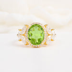 SR14139 Peridot Ring - Yellow-Gold