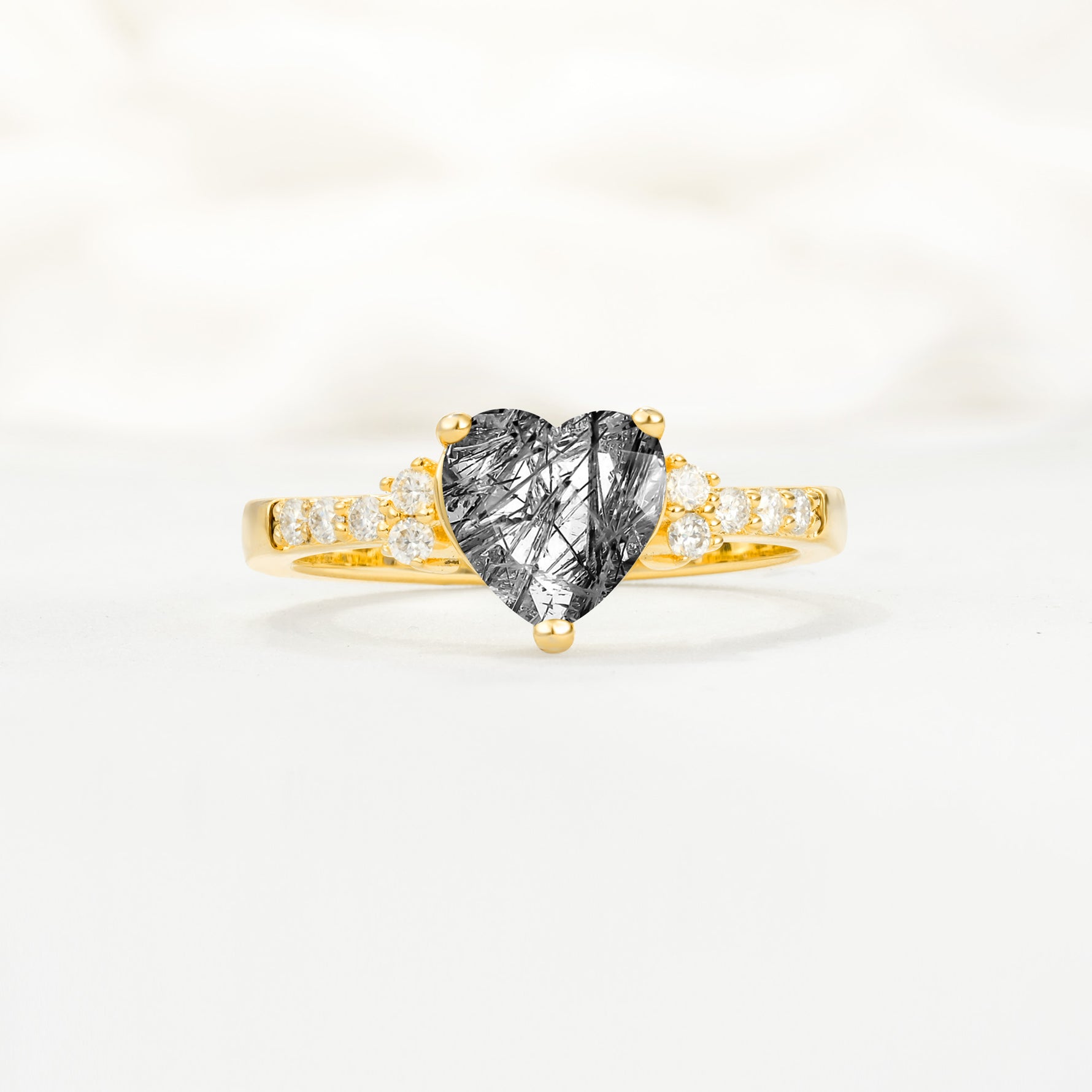 SR15211 Black Rutilated Quartz Ring - Additional view