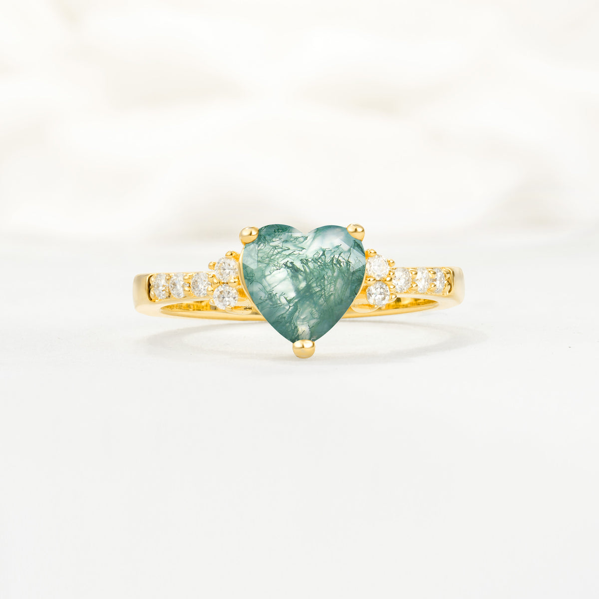 SR15211 Moss Agate Ring - Additional view