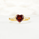 SR15211 Garnet Ring - Additional view