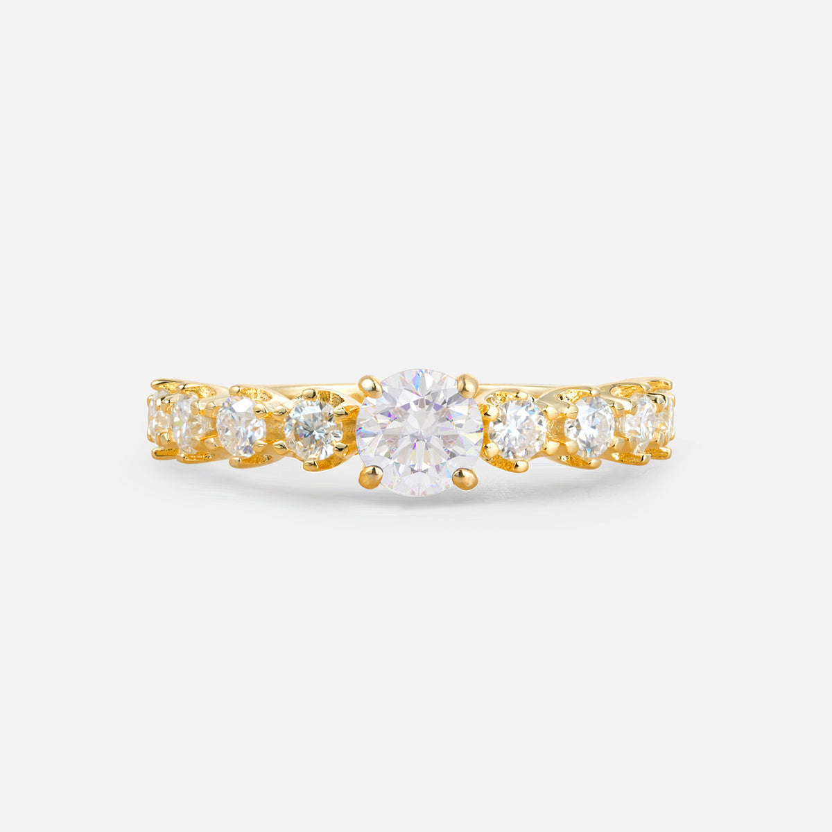 Classic Round-Shaped Moissanite Ring for Proposal and Anniversary Gifts