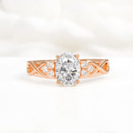 Oval Cut Moissanite Infinity Engagement Ring - Additional view