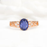 Oval Cut Tanzanite Infinity Engagement Ring - Additional view