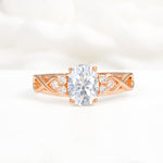 Oval Cut Lab Diamond Infinity Engagement Ring - Additional view