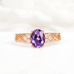 Oval Cut Amethyst Infinity Engagement Ring - Additional view