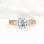 Oval Cut Aquamarine Infinity Engagement Ring - Additional view