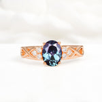 Oval Cut Alexandrite Infinity Engagement Ring - Additional view