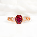 Oval Cut Ruby Infinity Engagement Ring - Additional view