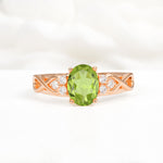 Oval Cut Peridot Infinity Engagement Ring - Additional view