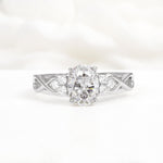 Oval Cut Moissanite Infinity Engagement Ring - Additional view