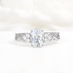 Oval Cut Lab Diamond Infinity Engagement Ring - Additional view