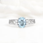 Oval Cut Aquamarine Infinity Engagement Ring - Additional view