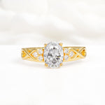 Oval Cut Moissanite Infinity Engagement Ring - Additional view