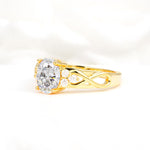 Oval Cut Moissanite Infinity Engagement Ring - Additional view