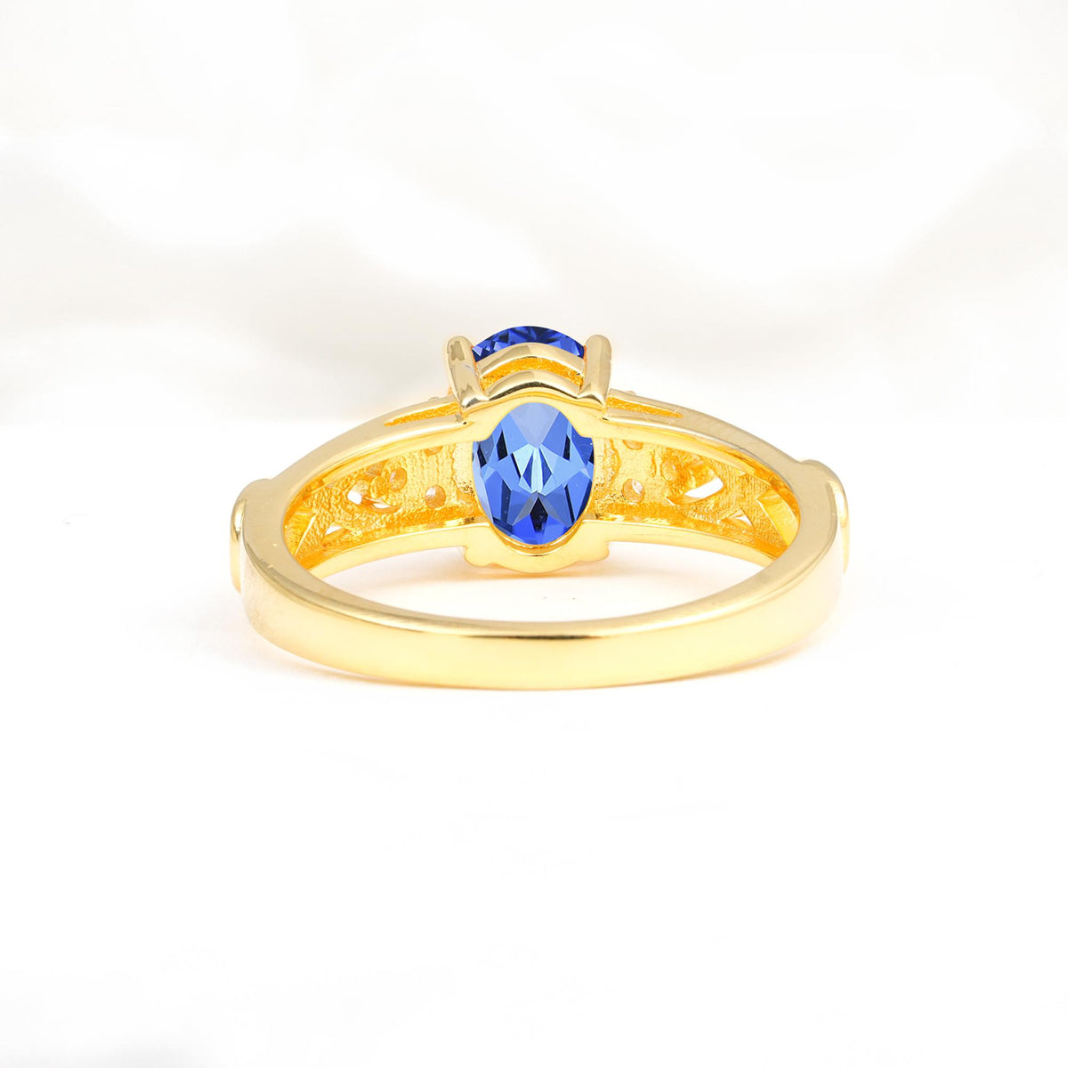 Oval Cut Sapphire Infinity Engagement Ring - Additional view