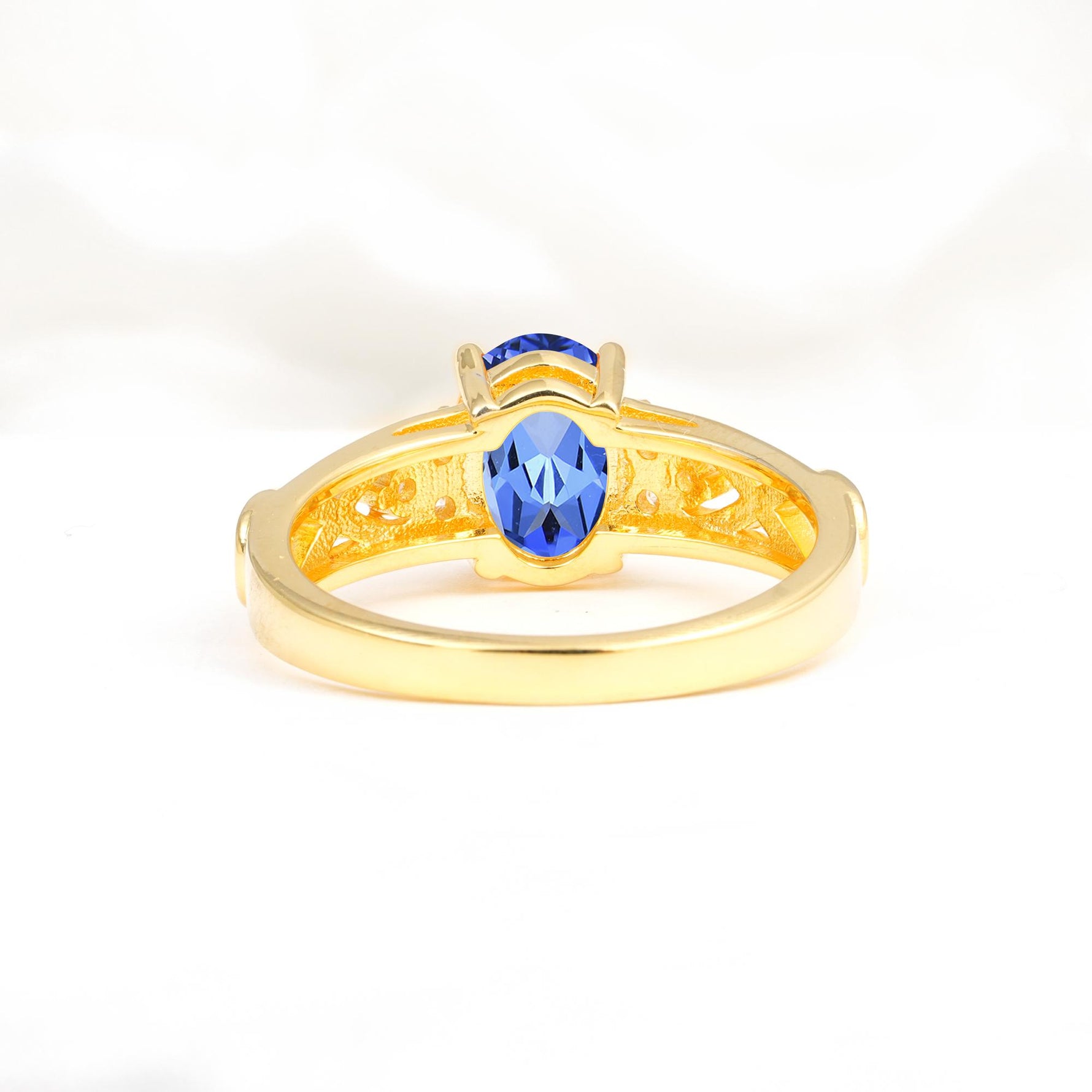 Oval Cut Sapphire Infinity Engagement Ring - Additional view
