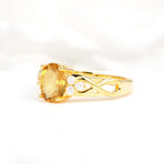 Oval Cut Citrine Infinity Engagement Ring - Additional view