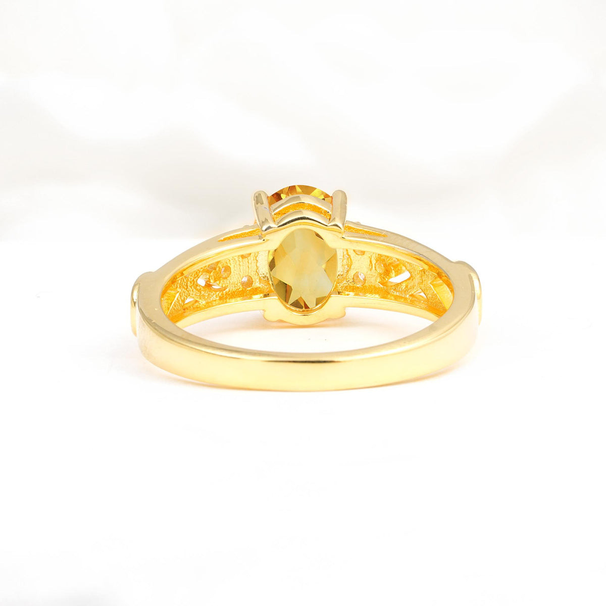 Oval Cut Citrine Infinity Engagement Ring - Additional view
