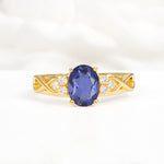 Oval Cut Tanzanite Infinity Engagement Ring - Additional view