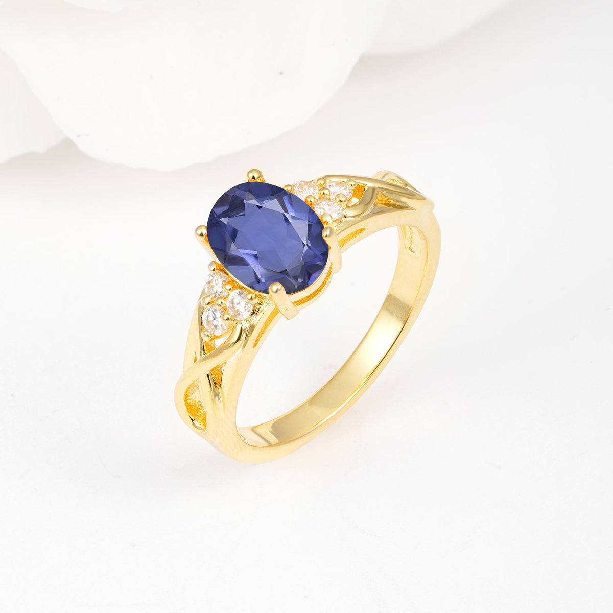 Oval Cut Tanzanite Infinity Engagement Ring - Additional view