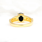 Oval Cut Black Onyx Infinity Engagement Ring - Additional view