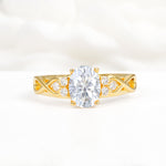 Oval Cut Lab Diamond Infinity Engagement Ring - Additional view