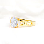 Oval Cut Lab Diamond Infinity Engagement Ring - Additional view