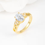 Oval Cut Lab Diamond Infinity Engagement Ring - Additional view