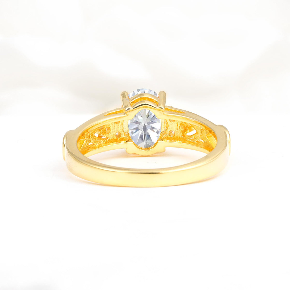 Oval Cut Lab Diamond Infinity Engagement Ring - Additional view