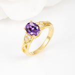 Oval Cut Amethyst Infinity Engagement Ring - Additional view