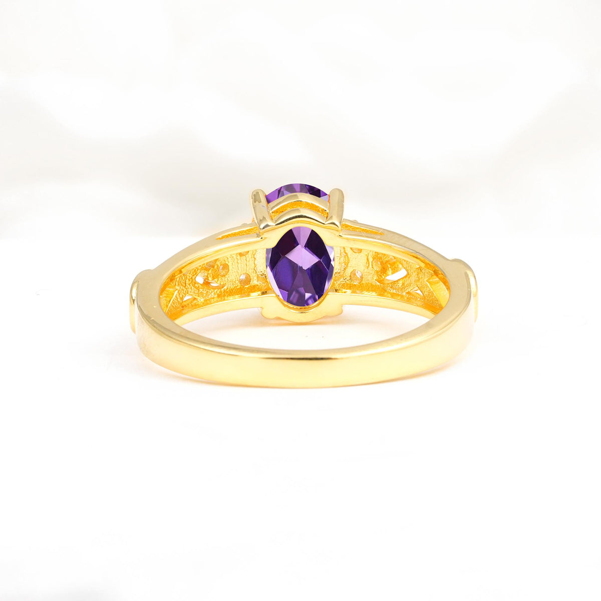Oval Cut Amethyst Infinity Engagement Ring - Additional view