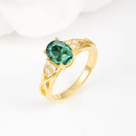 Oval Cut Emerald Infinity Engagement Ring - Additional view