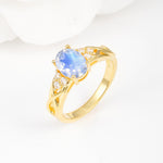 Oval Cut Moonstone Infinity Engagement Ring - Additional view