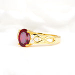 Oval Cut Ruby Infinity Engagement Ring - Additional view