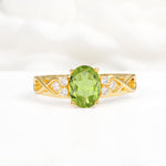 Oval Cut Peridot Infinity Engagement Ring - Additional view