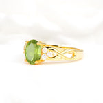 Oval Cut Peridot Infinity Engagement Ring - Additional view