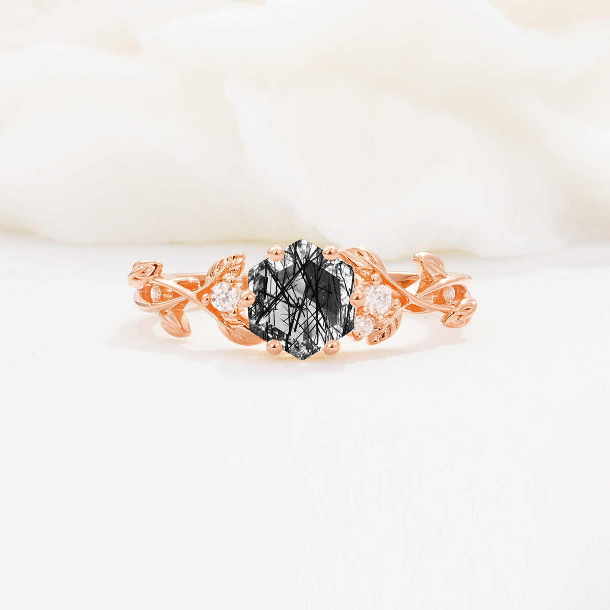 SR17002 Black Rutilated Quartz Ring - Additional view
