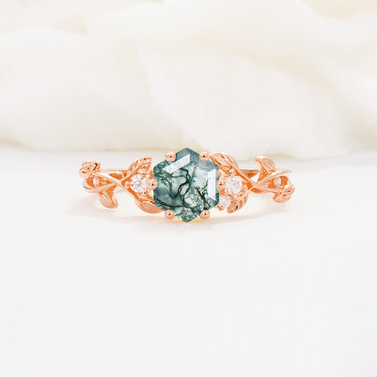 SR17002 Moss Agate Ring - Additional view