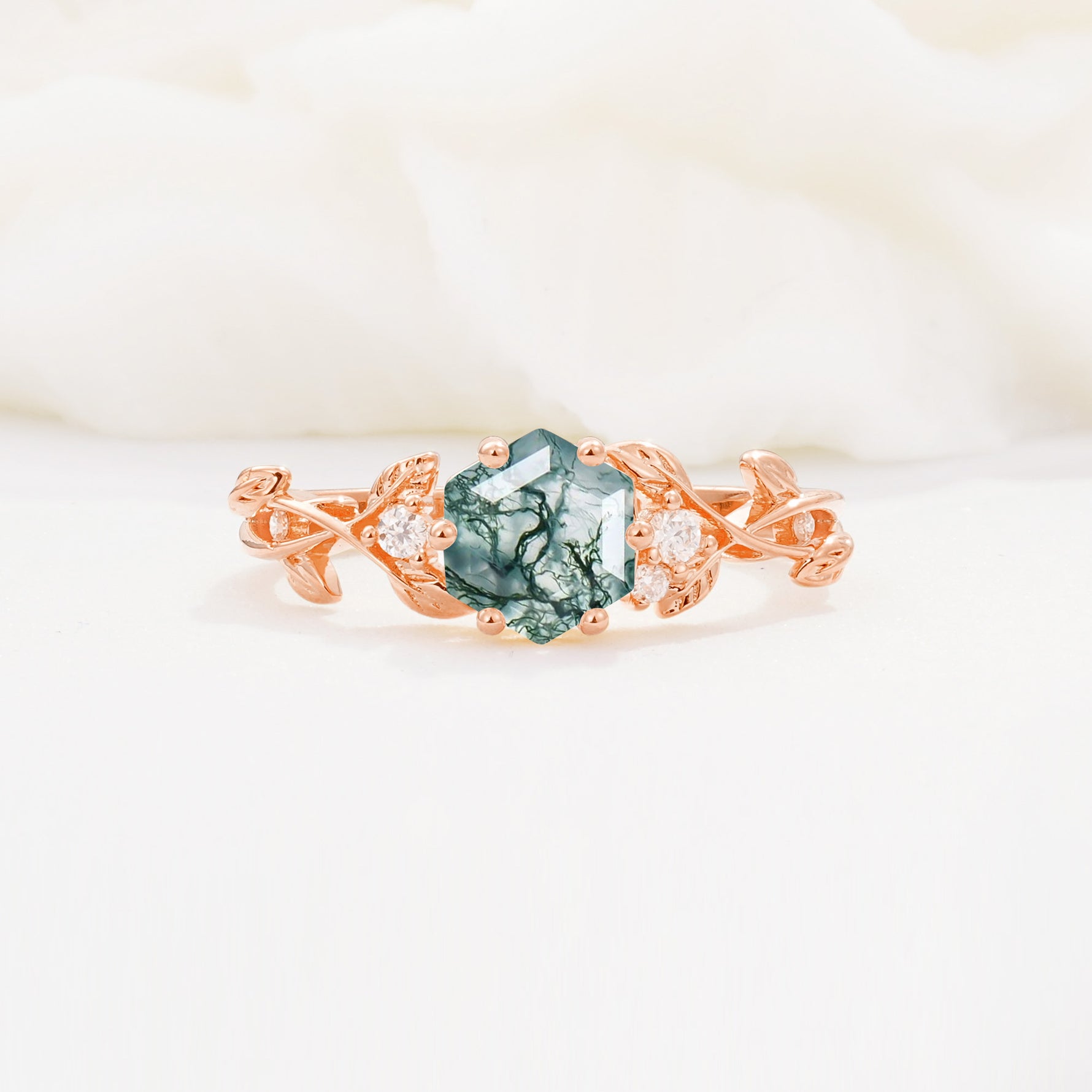 SR17002 Moss Agate Ring - Additional view