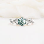 SR17002 Moss Agate Ring - Additional view