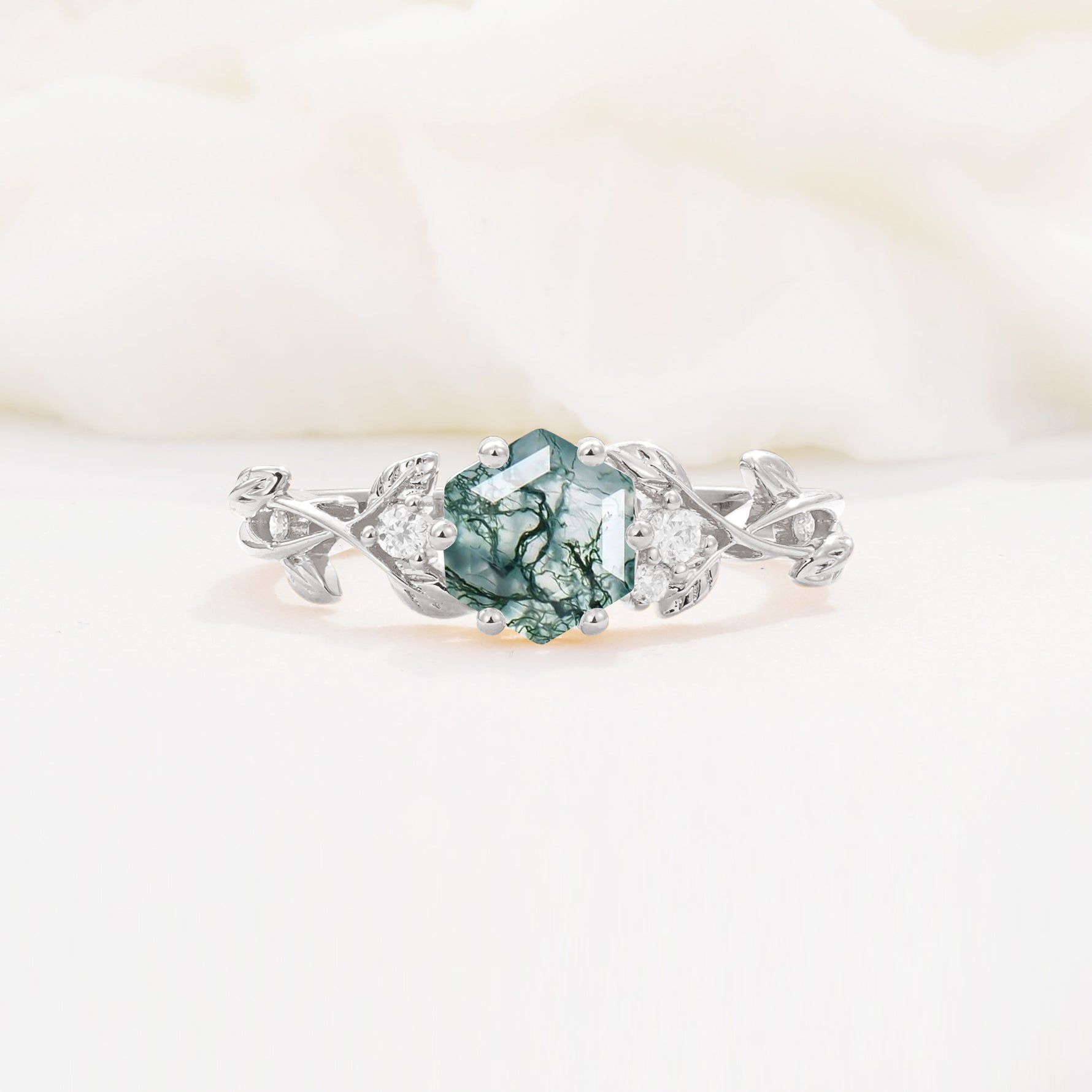 SR17002 Moss Agate Ring - Additional view