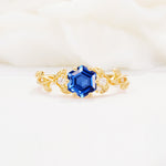SR17002 Sapphire Ring - Yellow-Gold