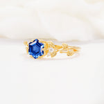 SR17002 Sapphire Ring - White-Gold