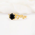 SR17002 Black Onyx Ring - White-Gold
