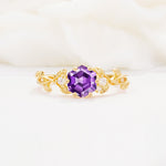 SR17002 Amethyst Ring - Yellow-Gold