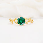 SR17002 Emerald Ring - Yellow-Gold
