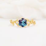 SR17002 Alexandrite Ring - Yellow-Gold