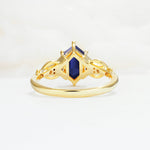 Exquisite Hexagonal Cut Twisted Band Tanzanite Engagement Ring - Additional view